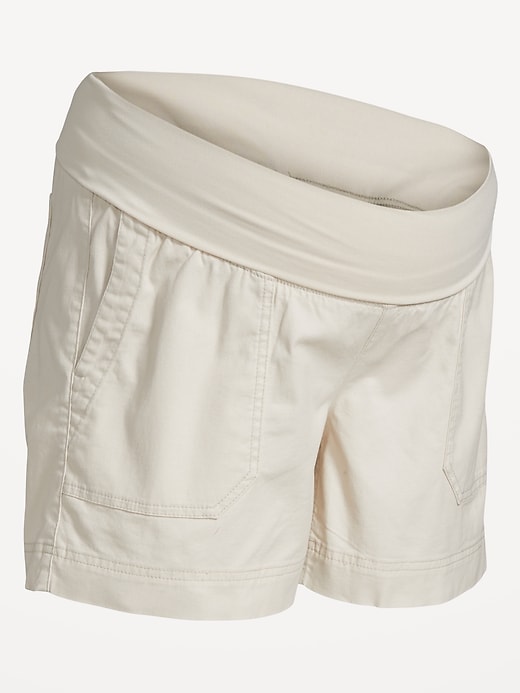Image number 4 showing, Maternity Rollover-Waist OGC Chino Shorts -- 5-inch inseam