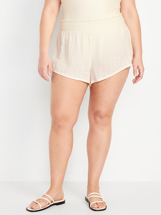 Image number 7 showing, High-Waisted Swim Coverup Shorts -- 1.5-inch inseam