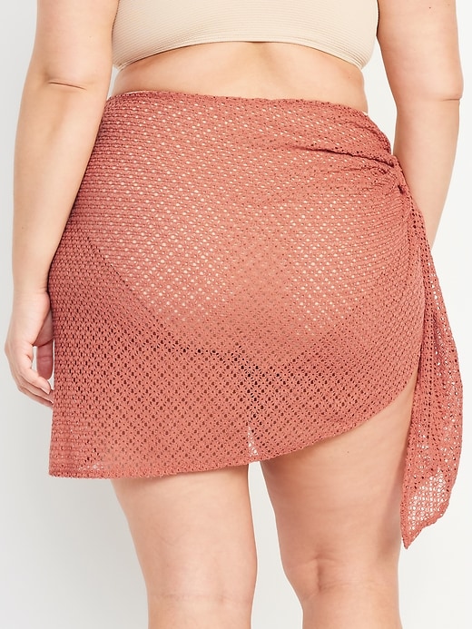 Image number 7 showing, Crochet Sarong Swim Skirt