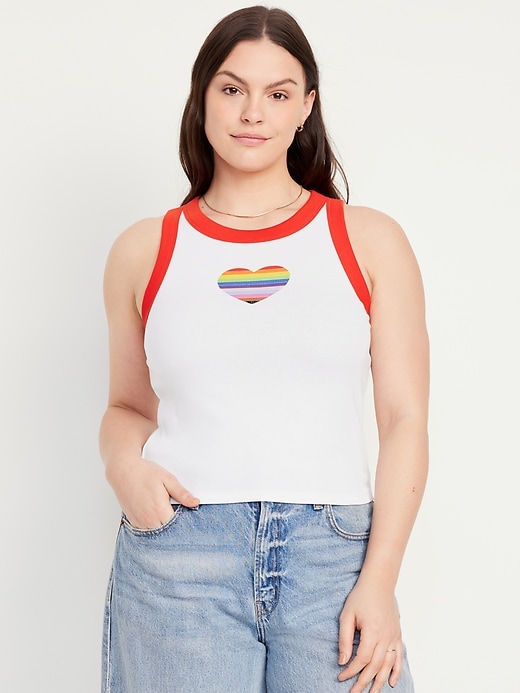 Image number 5 showing, Graphic Crop Tank Top