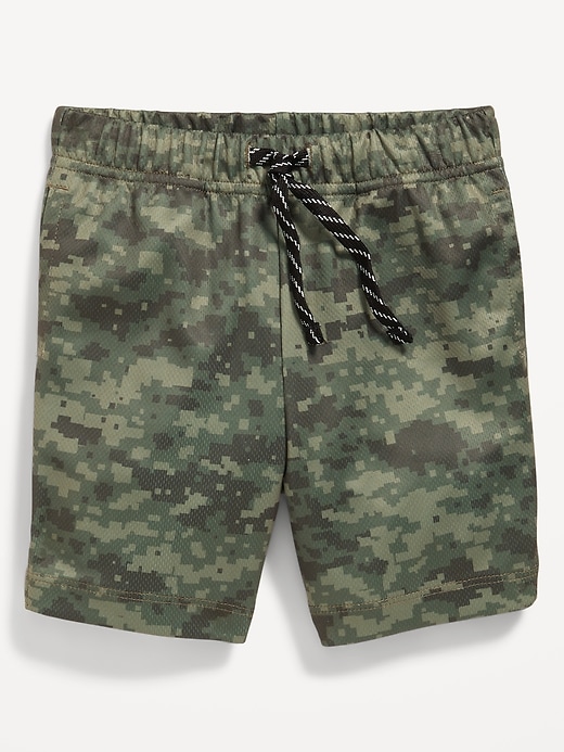 View large product image 1 of 3. Functional-Drawstring Mesh Shorts for Toddler Boys
