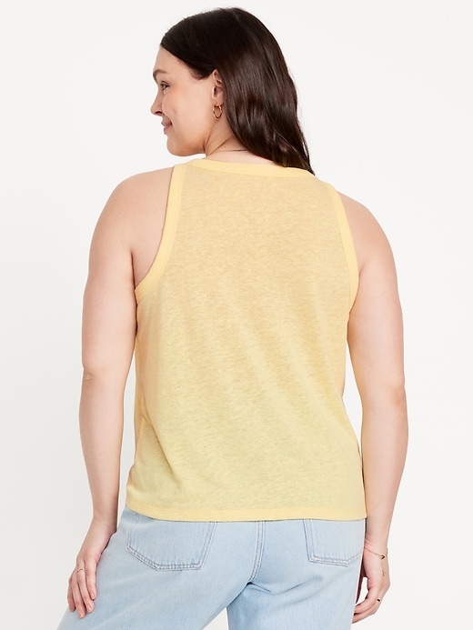 Image number 6 showing, Sleeveless Linen-Blend Top