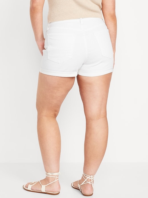 Image number 6 showing, High-Waisted Wow Jean Shorts -- 3-inch inseam