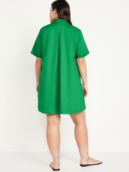 Image number 5 showing, Short-Sleeve Mini Shirt Dress