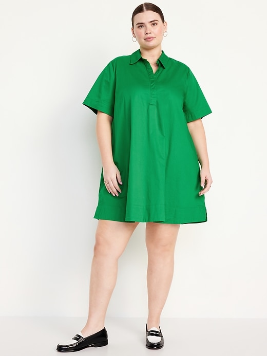 Image number 6 showing, Short-Sleeve Mini Shirt Dress