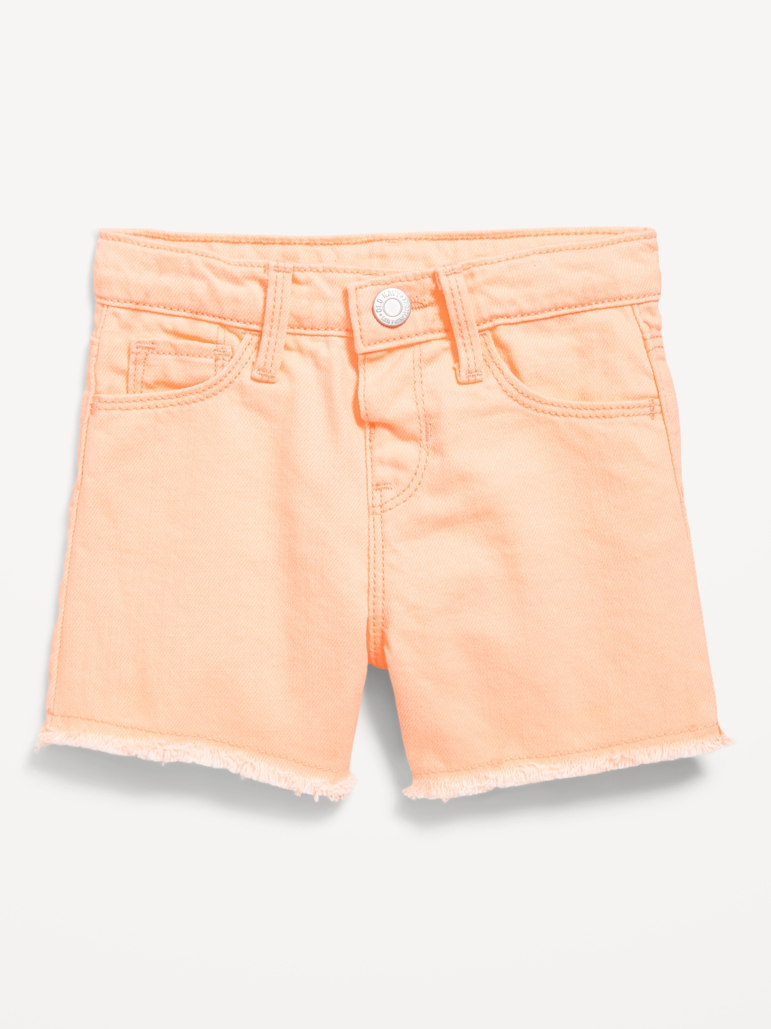 High-Waisted Pop-Color Jean Shorts for Toddler Girls
