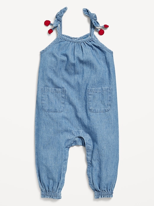 View large product image 1 of 2. Sleeveless Heart-Pocket Jumpsuit for Baby