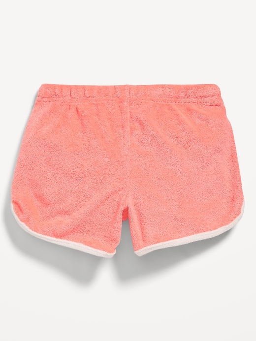 View large product image 2 of 2. Loop Terry Dolphin-Hem Shorts for Toddler Girls