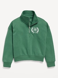 View large product image 3 of 5. Long-Sleeve Quarter Zip Sweatshirt for Girls