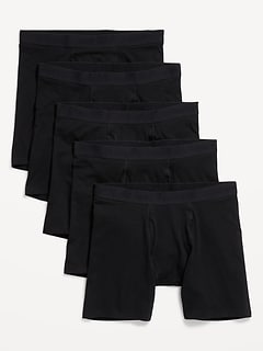 5-Pack Soft-Washed Boxer Briefs -- 6.25-inch inseam