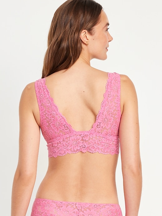 View large product image 2 of 8. Lace Front-Close Bralette Top