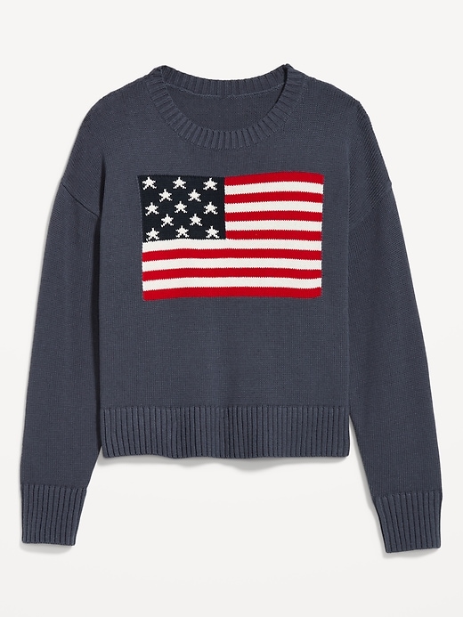 Image number 8 showing, Crew-Neck Flag Sweater