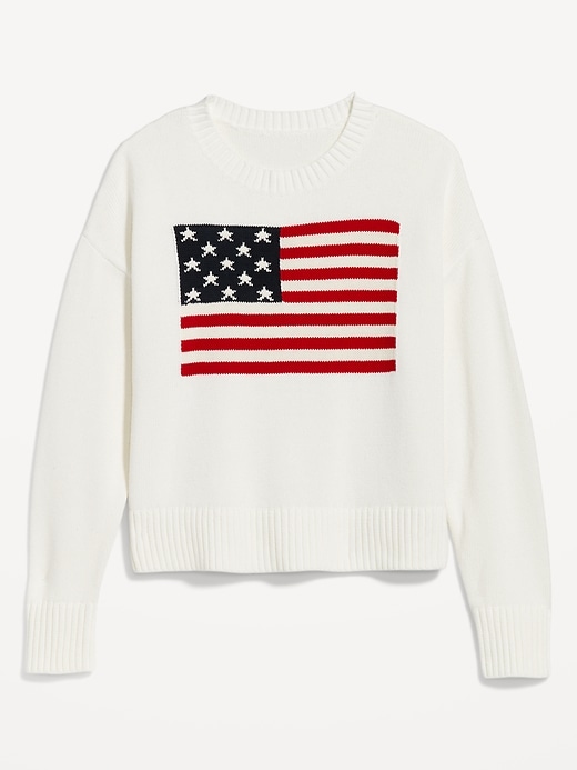 Image number 4 showing, Crew-Neck Flag Sweater