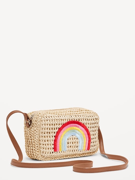 View large product image 1 of 1. Straw Crossbody Bag for Girls