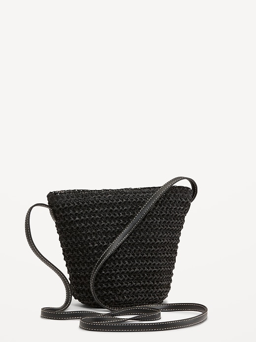 View large product image 1 of 3. Straw Crossbody Bag