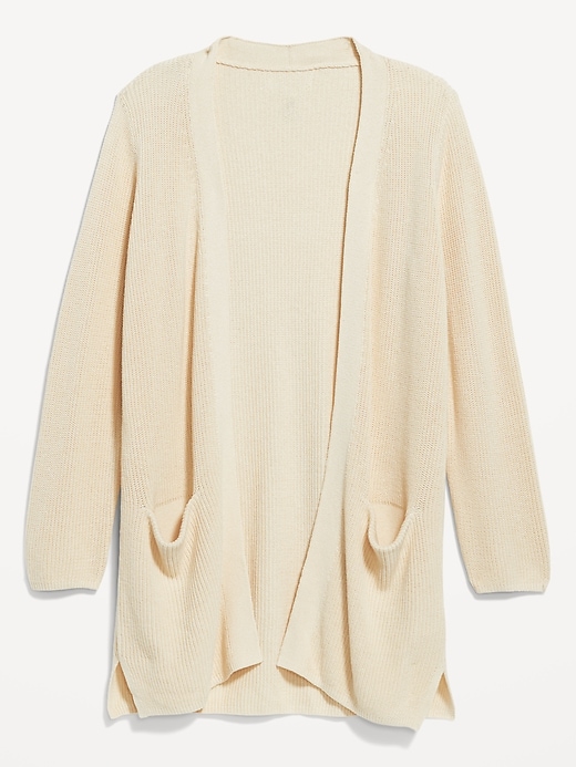 Image number 4 showing, Open-Front Longline Cardigan Sweater