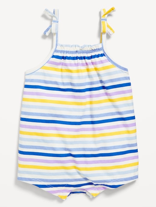 View large product image 1 of 1. Tie-Bow One-Piece Romper for Baby
