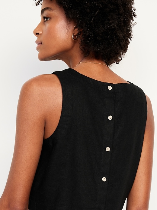 Image number 4 showing, Sleeveless Linen-Blend Top