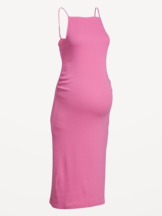 Image number 5 showing, Maternity High Neck Rib-Knit Midi Dress