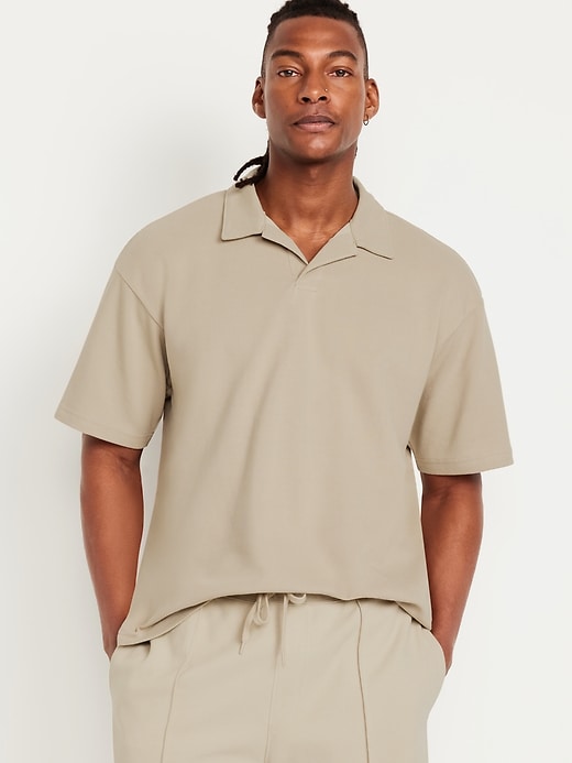 Image number 1 showing, Loose Fit Heavyweight Twill Polo