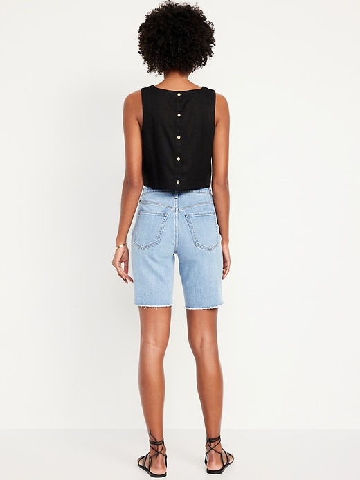 Image number 8 showing, High-Waisted OG Jean Shorts -- 9-inch inseam
