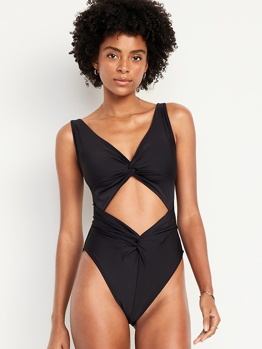 Image number 1 showing, Cutout One-Piece Swimsuit