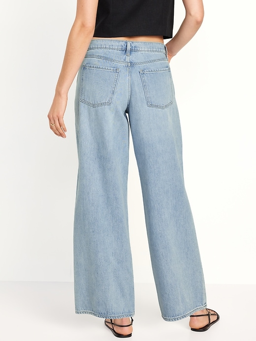 Image number 2 showing, Low-Rise Baggy Wide-Leg Jeans