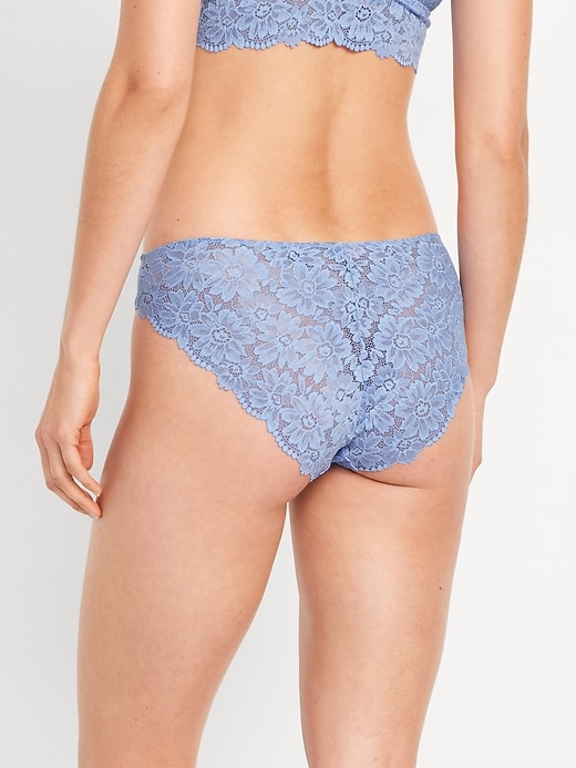 View large product image 2 of 8. Mid-Rise Lace Bikini Underwear