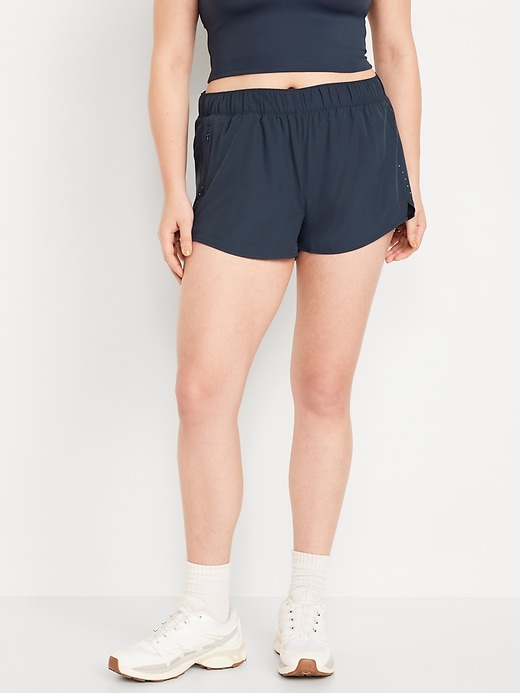 Image number 5 showing, Mid-Rise StretchTech Run Shorts -- 3-inch inseam