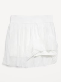 View large product image 5 of 5. High-Waisted Mesh-Pleated Performance Skort for Girls