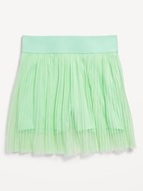 View large product image 4 of 5. High-Waisted Mesh-Pleated Performance Skort for Girls