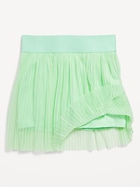 View large product image 5 of 5. High-Waisted Mesh-Pleated Performance Skort for Girls