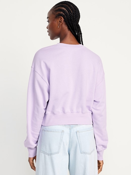 Image number 2 showing, Drop-Shoulder Crop Sweatshirt