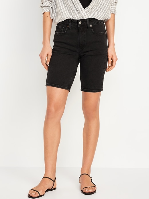 Image number 2 showing, High-Waisted OG Jean Shorts -- 9-inch inseam