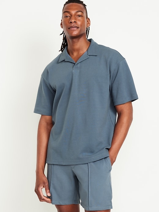 Image number 1 showing, Loose Fit Heavyweight Twill Polo