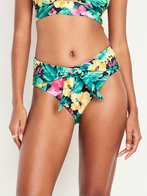 High-Waisted Bikini Swim Bottoms