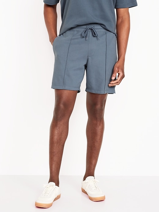 View large product image 1 of 3. Relaxed Track Shorts -- 7-inch inseam