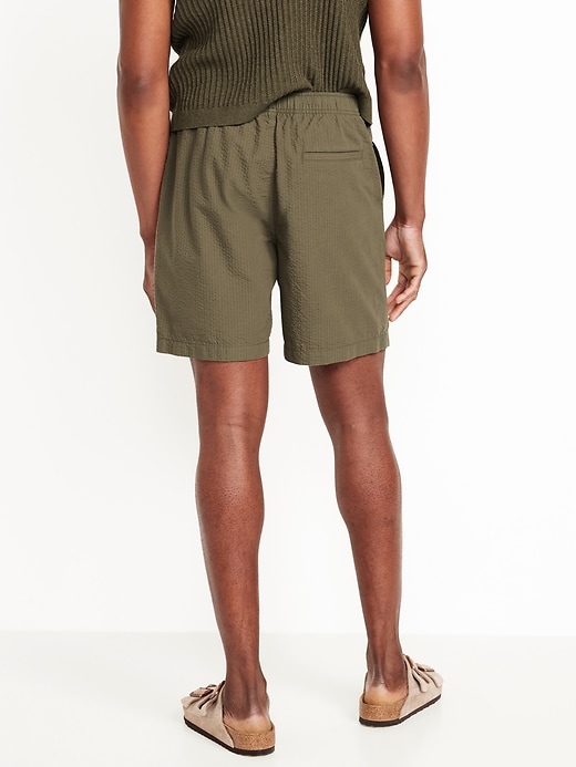 Image number 2 showing, Seersucker Jogger Shorts -- 7-inch inseam