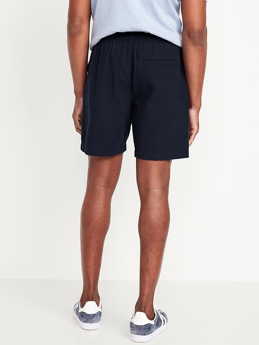 Image number 4 showing, Seersucker Jogger Shorts -- 7-inch inseam