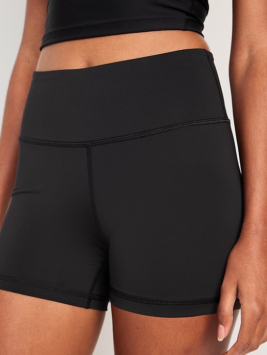Image number 4 showing, High-Waisted PowerSoft Biker Shorts -- 4-inch inseam