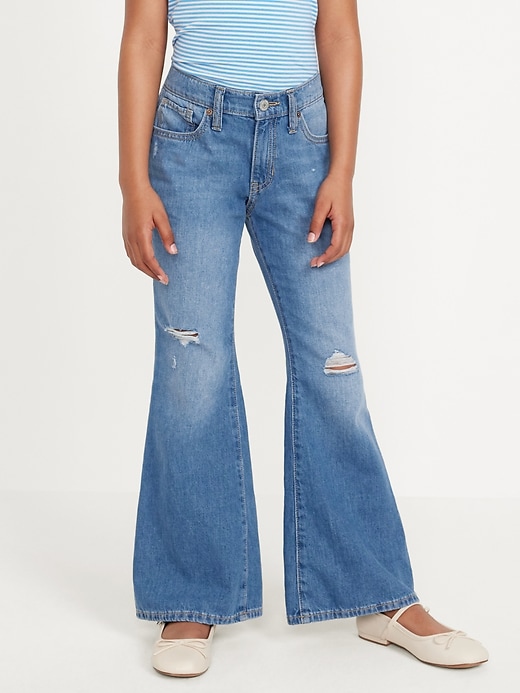 View large product image 1 of 4. High-Waisted Super Baggy Flare Jeans for Girls