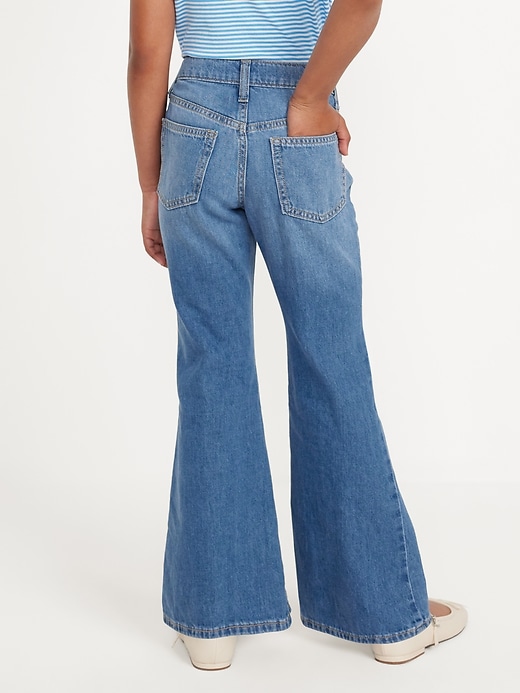 View large product image 2 of 4. High-Waisted Super Baggy Flare Jeans for Girls