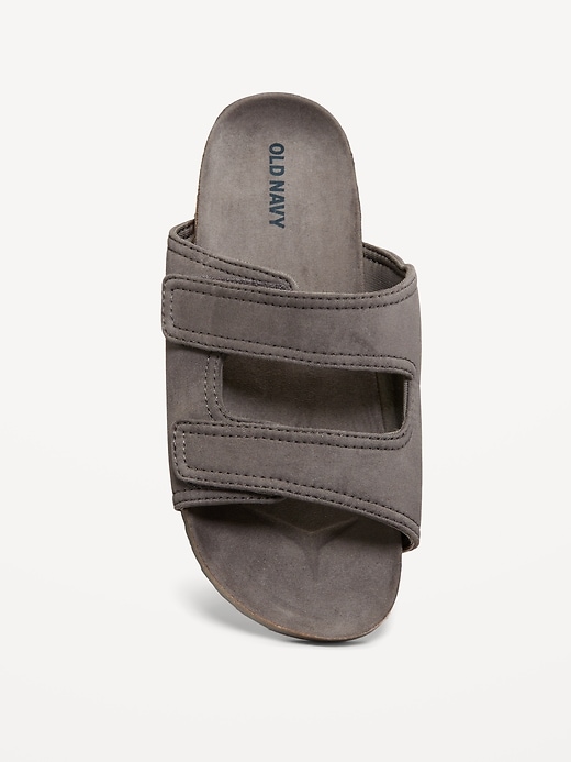 View large product image 2 of 4. Faux-Suede Double-Strap Slide Sandals for Boys