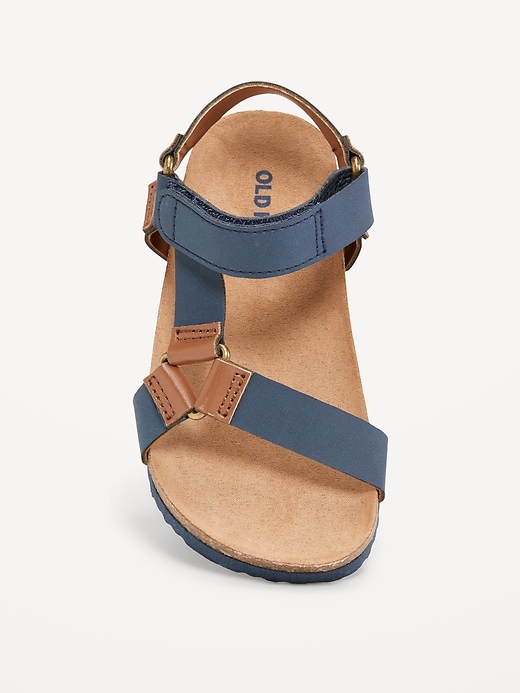 View large product image 2 of 4. Faux-Leather Strap Sandals for Toddler Boys