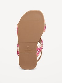 View large product image 4 of 4. Raffia Double-Strap Sandals for Toddler Girls