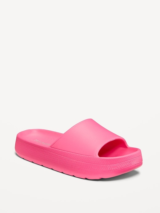 View large product image 1 of 4. Flatform Slide Sandals for Girls (Partially Plant-Based)