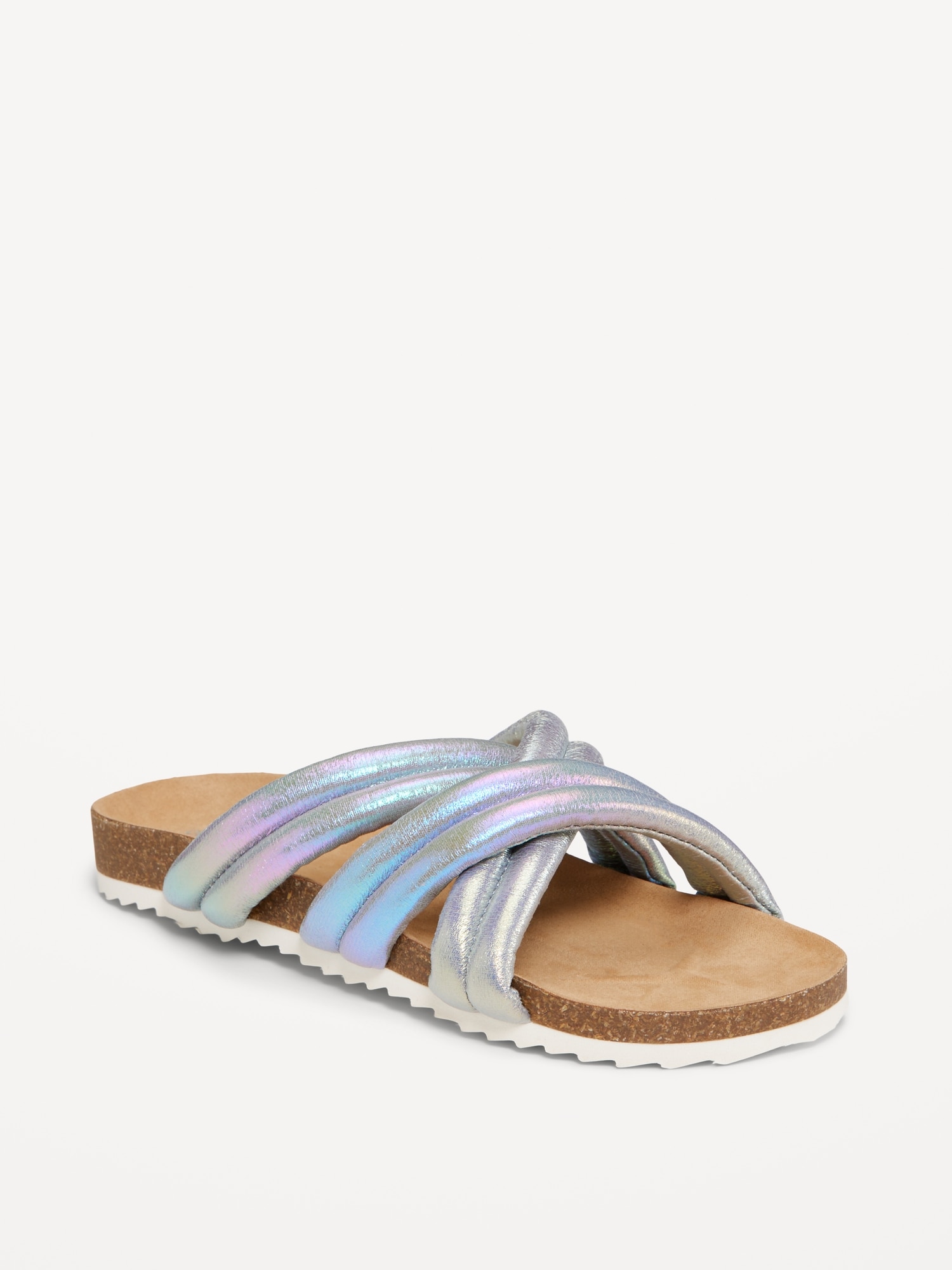 Puffy Strappy Slide Sandals for Girls