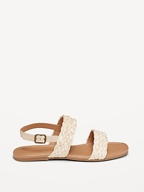 View large product image 3 of 4. Raffia Double-Strap Sandals for Girls