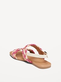View large product image 4 of 4. Raffia Double-Strap Sandals for Girls