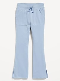 View large product image 4 of 5. French-Terry Side-Slit Flare Sweatpants for Girls